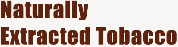 Natural tobacco extract pod introduction text graphic
