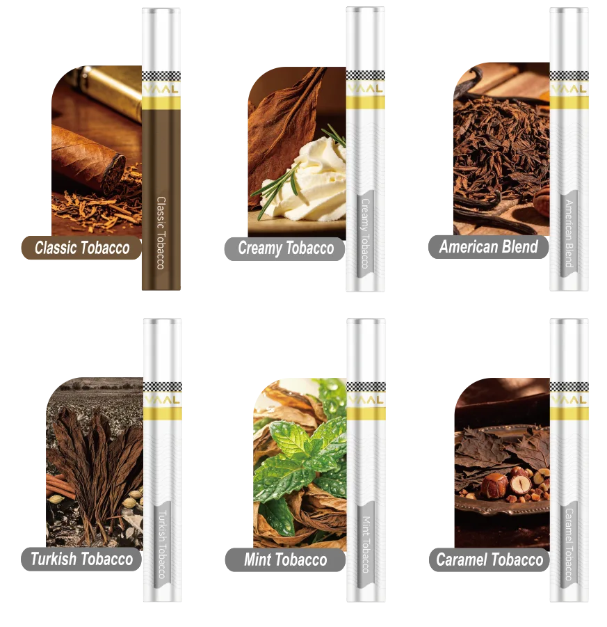 VAAL Slim Box tobacco flavor prefilled pods closeup