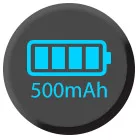 VAAL Slim‑One 500mAh built‑in battery icon